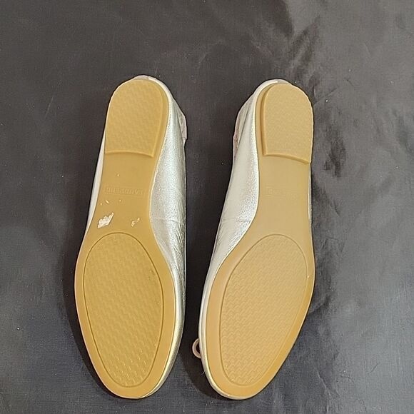 BRAND NEW LANDS'END SLIP ON SILVER METALLIC BALLERINAS FLAT SHOE - Picture 14 of 15